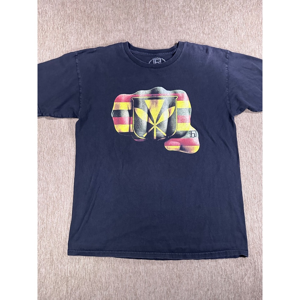 Homegrown Hawaiian Kanaka Maoli Fist Graphic Tee Mens XL‎